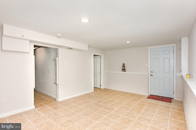 view of tiled empty room