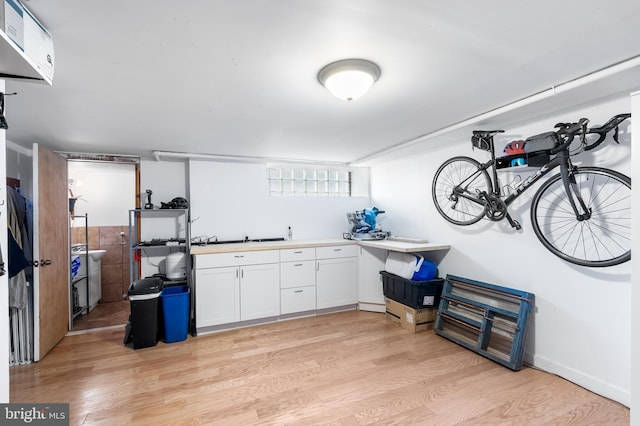 interior space featuring light wood-type flooring