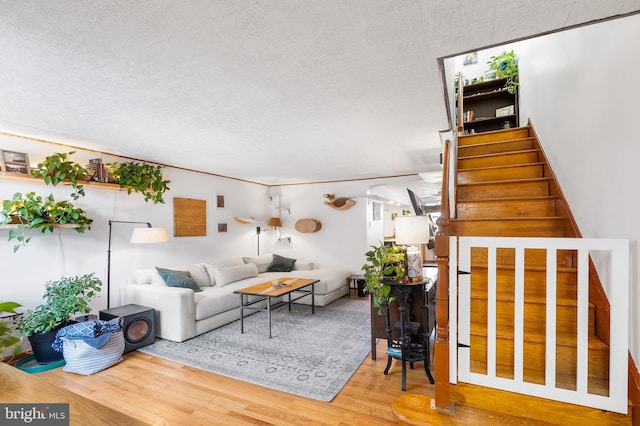 living room featuring hardwood / wood-style flooring