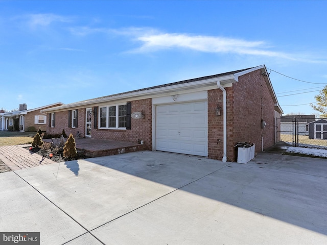 ranch-style home with a garage