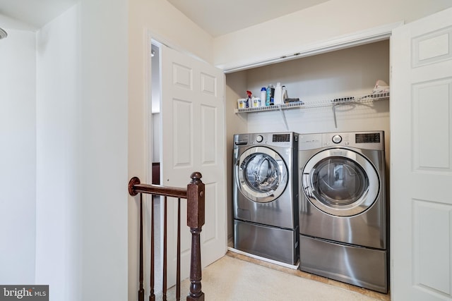 laundry room with laundry area and separate washer and dryer