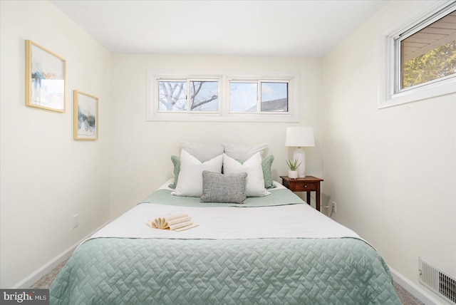 view of carpeted bedroom