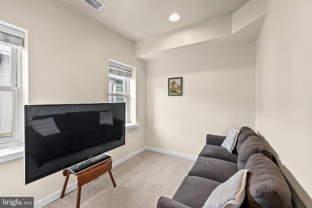 view of carpeted living room