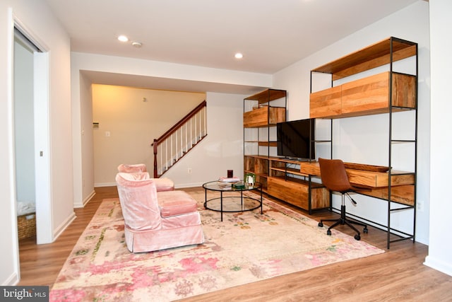 interior space featuring light wood-type flooring