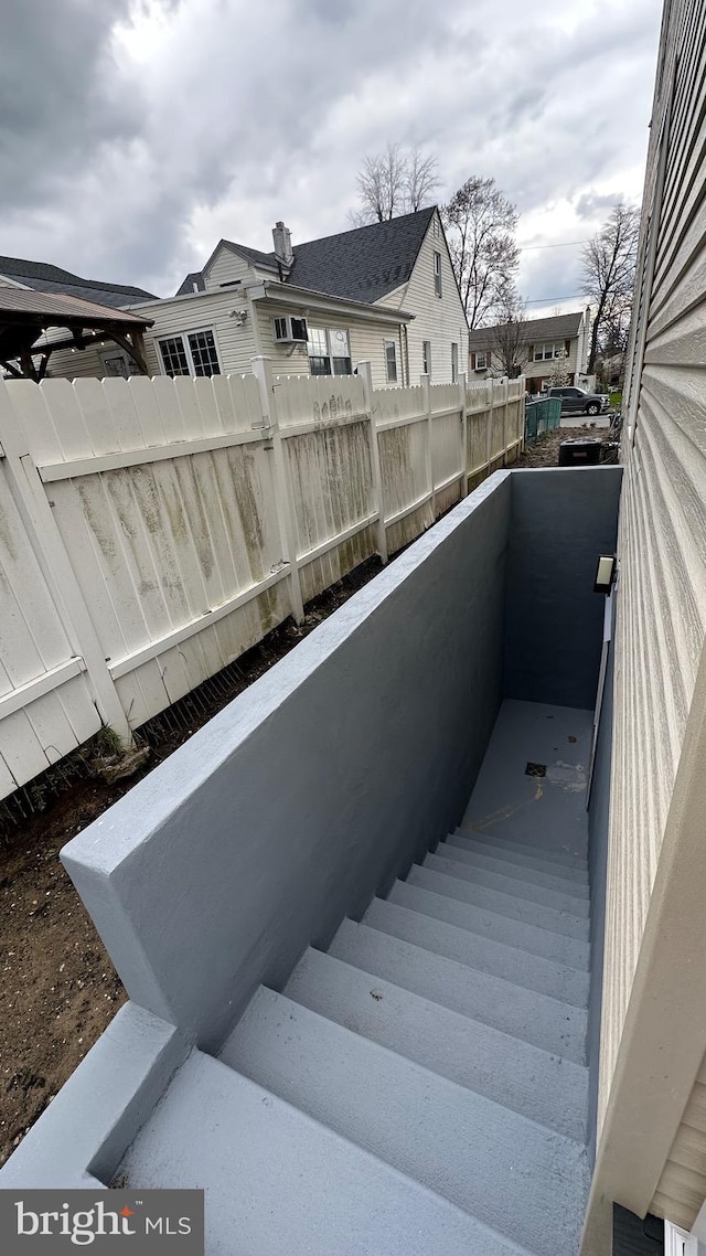 view of stairway