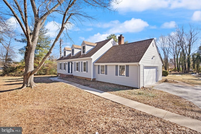 view of front facade featuring a garage