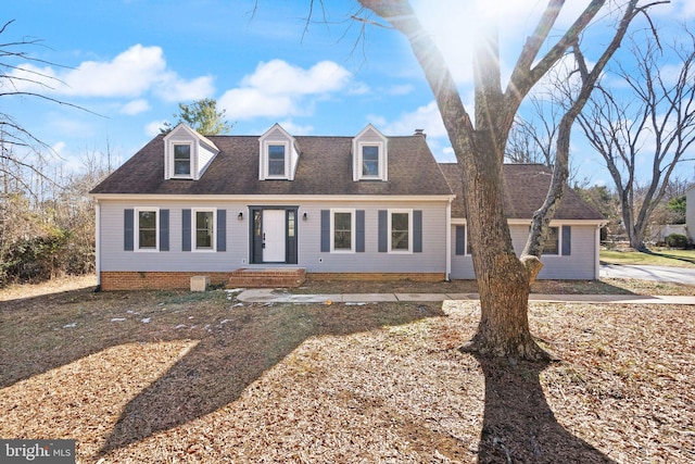 view of cape cod home