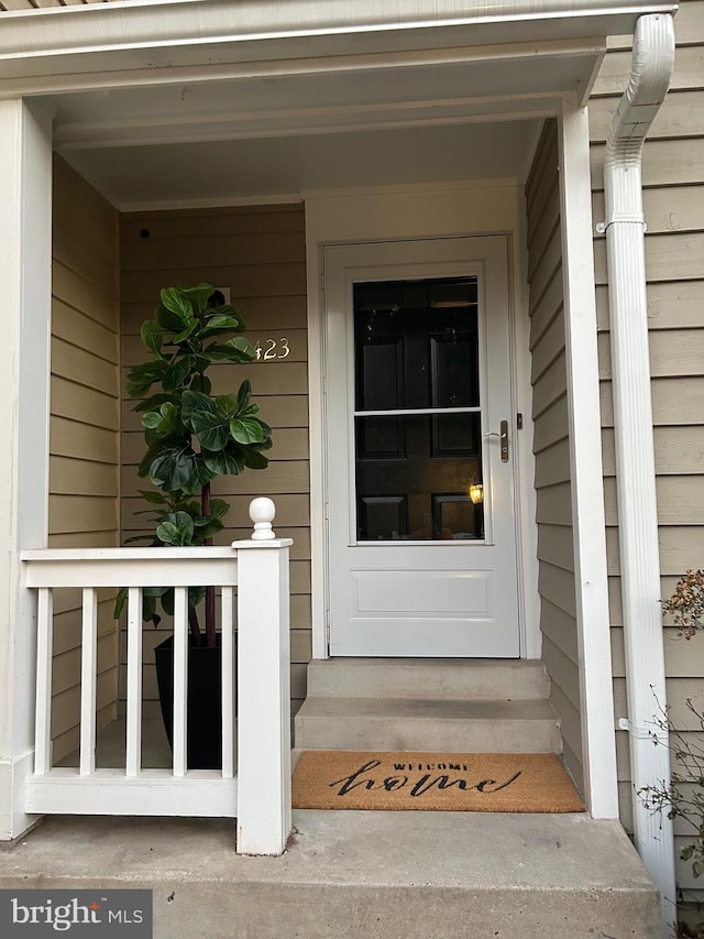 view of doorway to property