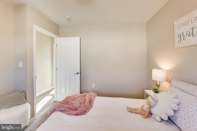 bedroom with carpet floors