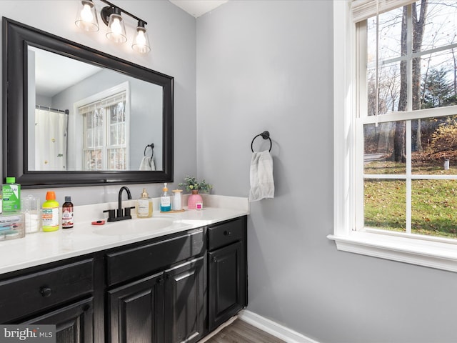 bathroom with vanity