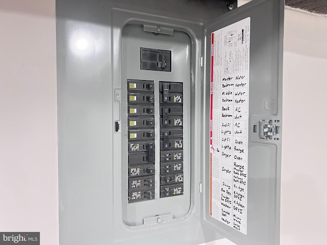 utility room featuring electric panel