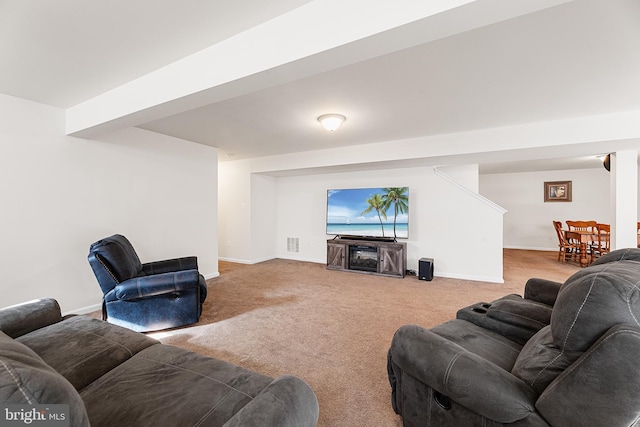 view of carpeted living room