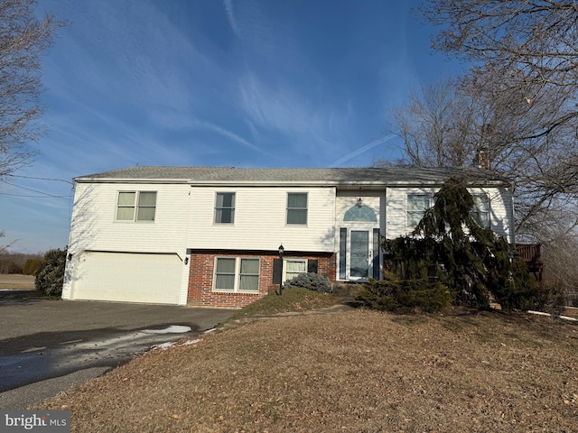 bi-level home with a garage