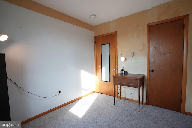 interior space featuring carpet floors