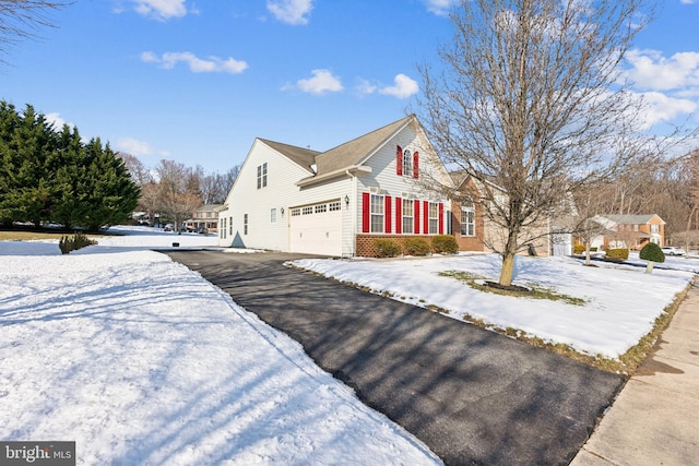 exterior space featuring a garage