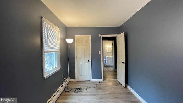 unfurnished bedroom featuring light hardwood / wood-style floors