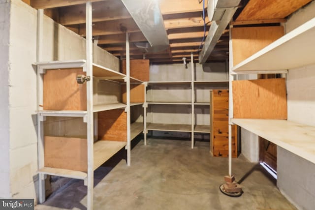 view of storage room