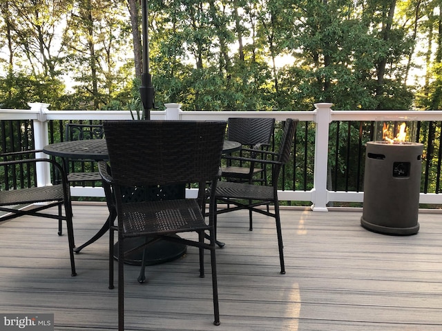 view of wooden terrace