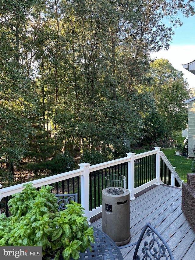 view of wooden terrace