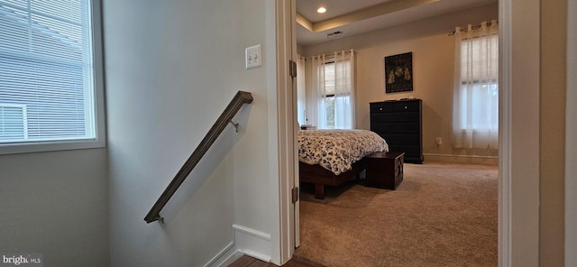 view of carpeted bedroom