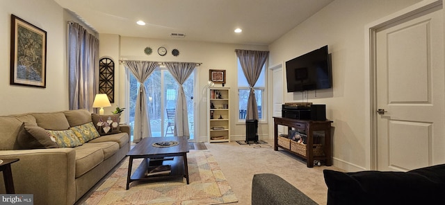 view of carpeted living room