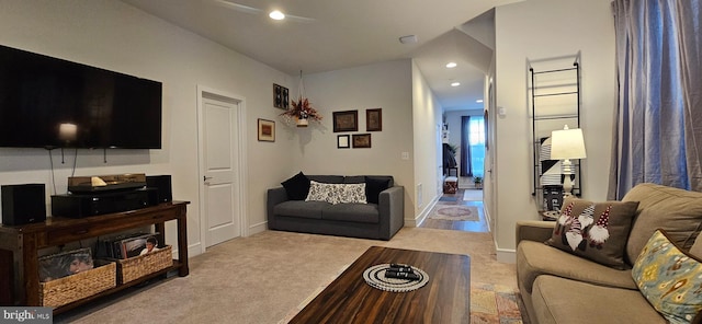 view of carpeted living room