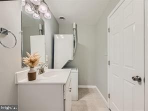 bathroom featuring vanity