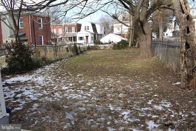 view of snowy yard