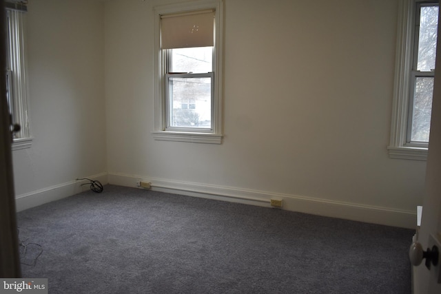 view of carpeted spare room