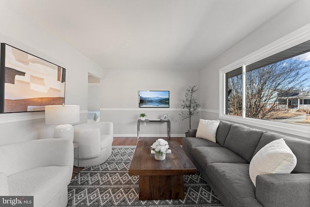 living room featuring hardwood / wood-style floors