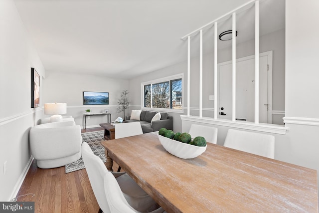 dining room featuring hardwood / wood-style flooring