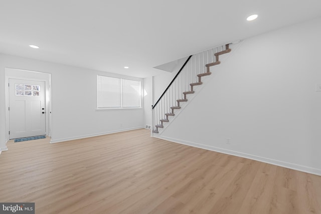 interior space featuring light hardwood / wood-style flooring