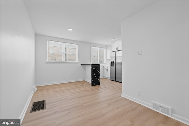 interior space with light wood-type flooring