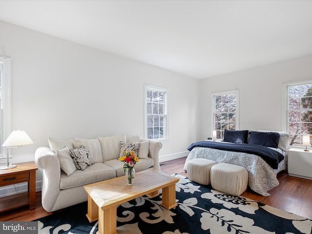 bedroom featuring hardwood / wood-style flooring