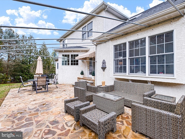 view of patio with an outdoor hangout area