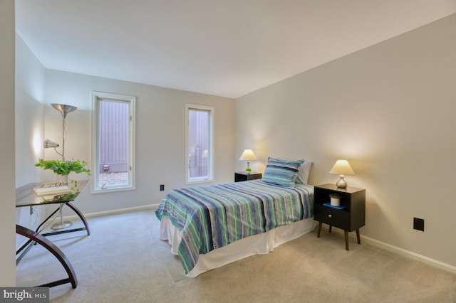 view of carpeted bedroom