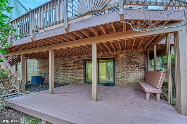 deck featuring central AC