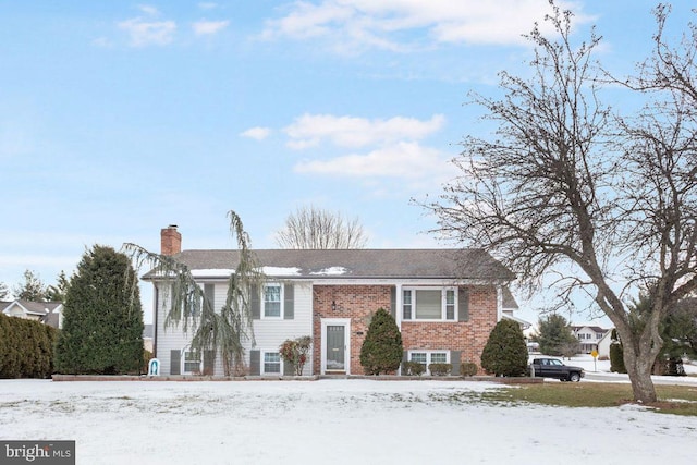 view of split foyer home