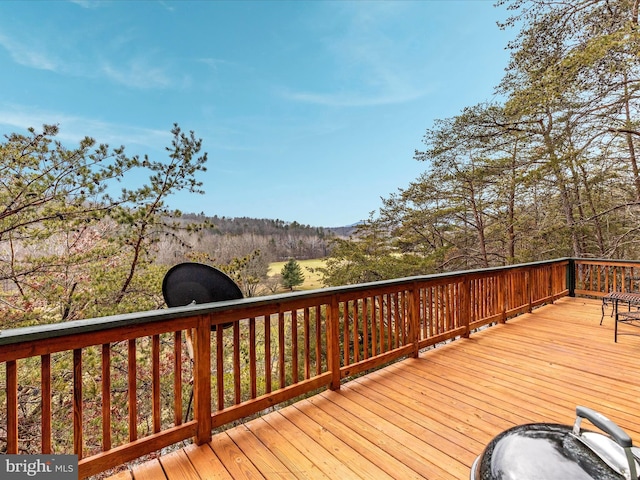 view of wooden terrace