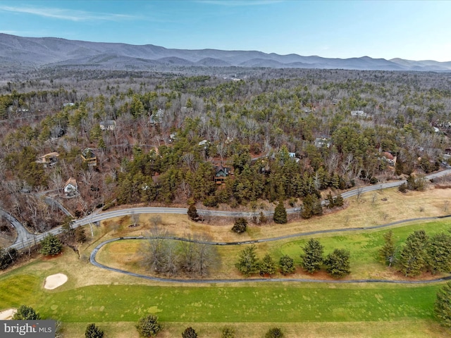 drone / aerial view with a mountain view