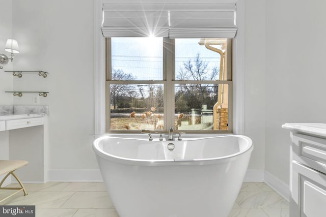 bathroom featuring a tub