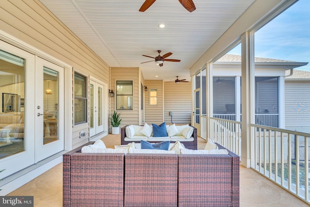 view of sunroom / solarium