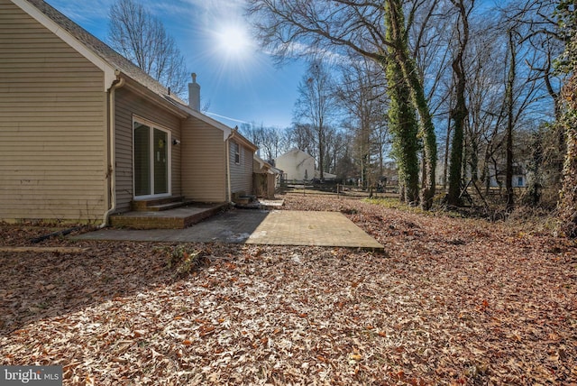 view of yard with a patio area