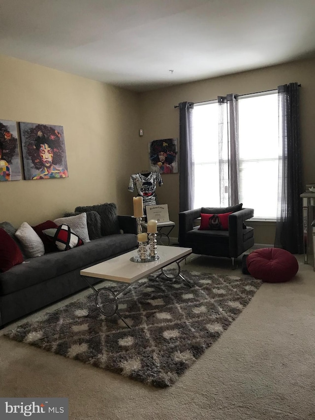 view of carpeted living room