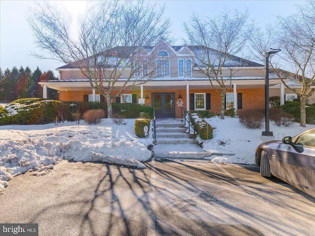 view of front of home featuring french doors