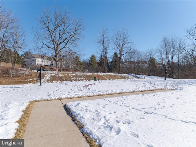 view of snowy yard