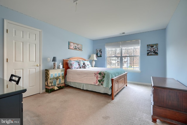 view of carpeted bedroom