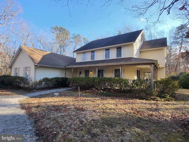 view of front of house featuring covered porch