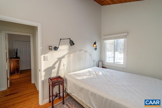 bedroom featuring hardwood / wood-style floors