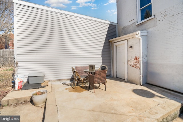 view of patio with fence